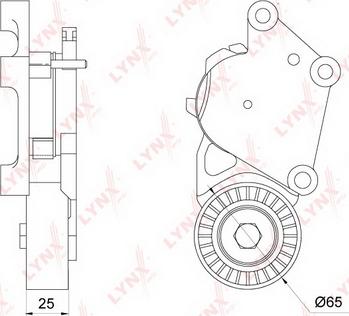 LYNXauto PT-3109 - Натяжитель, поликлиновый ремень autospares.lv