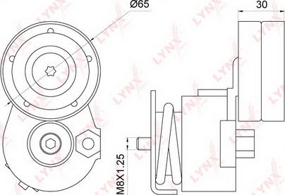 LYNXauto PT-3139 - Натяжитель, поликлиновый ремень autospares.lv