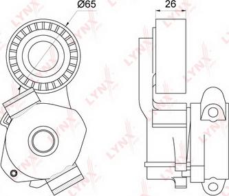 LYNXauto PT-3203 - Натяжитель, поликлиновый ремень autospares.lv