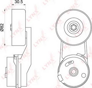 LYNXauto PT-3234 - Натяжитель, поликлиновый ремень autospares.lv