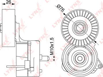 LYNXauto PT-3237 - Натяжитель, поликлиновый ремень autospares.lv