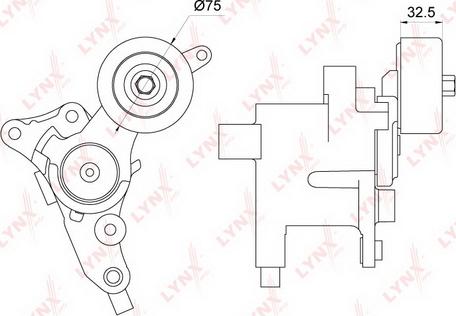 LYNXauto PT-3228 - Натяжитель, поликлиновый ремень autospares.lv