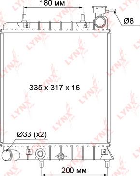 LYNXauto RB-1046 - Радиатор, охлаждение двигателя autospares.lv