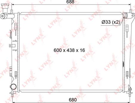 LYNXauto RB-1054 - Радиатор, охлаждение двигателя autospares.lv