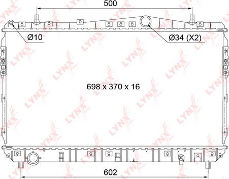 LYNXauto RB-1015 - Радиатор, охлаждение двигателя autospares.lv