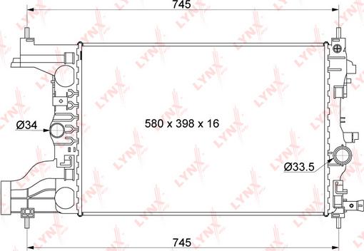 LYNXauto RB-1013 - Радиатор, охлаждение двигателя autospares.lv