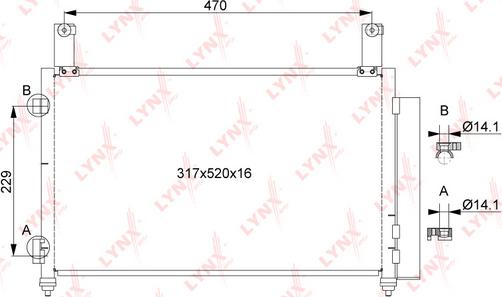 LYNXauto RC-0030 - Конденсатор кондиционера autospares.lv