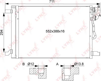 LYNXauto RC-0111 - Конденсатор кондиционера autospares.lv