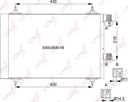 LYNXauto RC-0182 - Конденсатор кондиционера autospares.lv