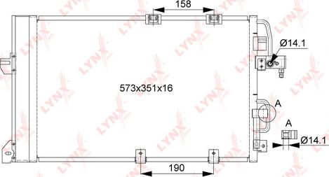 LYNXauto RC-0385 - Конденсатор кондиционера autospares.lv