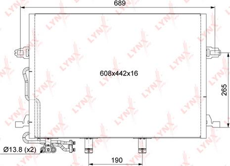 LYNXauto RC-0332 - Конденсатор кондиционера autospares.lv