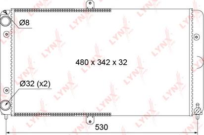 LYNXauto RM-1137 - Радиатор, охлаждение двигателя autospares.lv