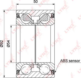 LYNXauto WB-1423 - Подшипник ступицы колеса, комплект autospares.lv