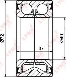 LYNXauto WB-1082 - Подшипник ступицы колеса, комплект autospares.lv