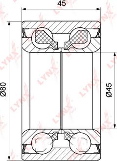 LYNXauto WB-1148 - Подшипник ступицы колеса, комплект autospares.lv