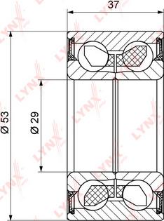 LYNXauto WB-1176 - Подшипник ступицы колеса, комплект autospares.lv