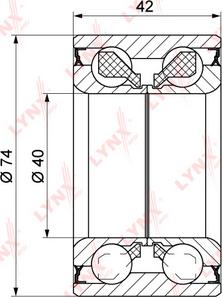 LYNXauto WB-1398 - Подшипник ступицы колеса, комплект autospares.lv