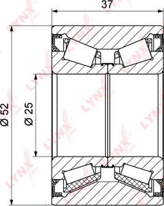 LYNXauto WB-1369 - Подшипник ступицы колеса, комплект autospares.lv
