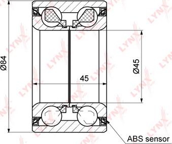 LYNXauto WB-1363 - Подшипник ступицы колеса, комплект autospares.lv