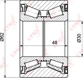 LYNXauto WB-1318 - Подшипник ступицы колеса, комплект autospares.lv