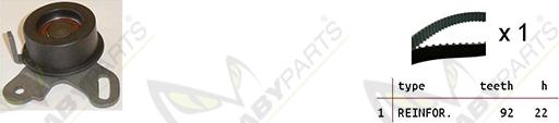 Mabyparts OBK010491 - Комплект зубчатого ремня ГРМ autospares.lv