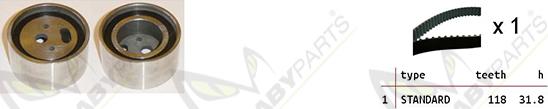 Mabyparts OBK010444 - Комплект зубчатого ремня ГРМ autospares.lv