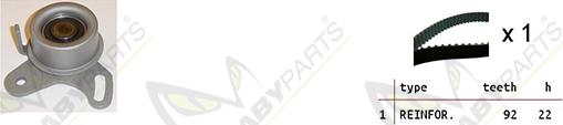 Mabyparts OBK010440 - Комплект зубчатого ремня ГРМ autospares.lv