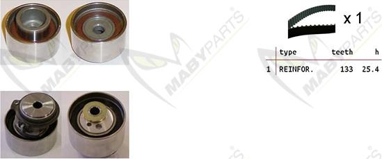 Mabyparts OBK010451 - Комплект зубчатого ремня ГРМ autospares.lv