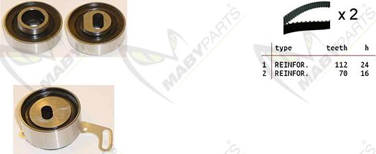 Mabyparts OBK010464 - Комплект зубчатого ремня ГРМ autospares.lv