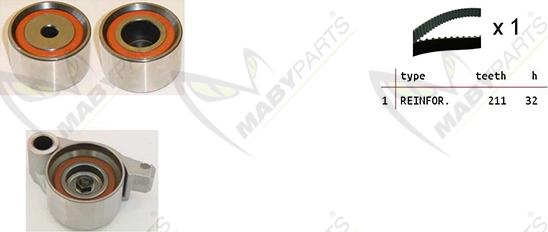 Mabyparts OBK010466 - Комплект зубчатого ремня ГРМ autospares.lv