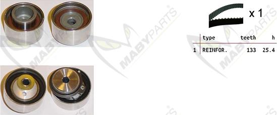 Mabyparts OBK010467 - Комплект зубчатого ремня ГРМ autospares.lv