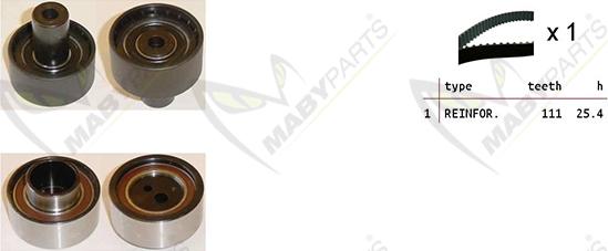 Mabyparts OBK010409 - Комплект зубчатого ремня ГРМ autospares.lv