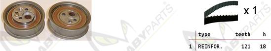 Mabyparts OBK010417 - Комплект зубчатого ремня ГРМ autospares.lv