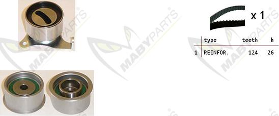 Mabyparts OBK010485 - Комплект зубчатого ремня ГРМ autospares.lv