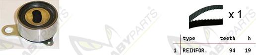 Mabyparts OBK010486 - Комплект зубчатого ремня ГРМ autospares.lv