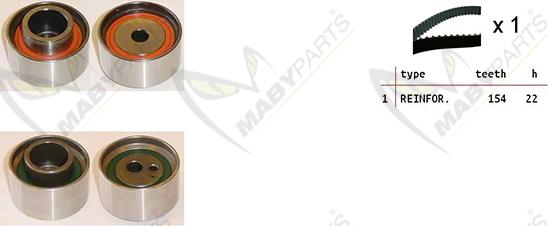 Mabyparts OBK010481 - Комплект зубчатого ремня ГРМ autospares.lv