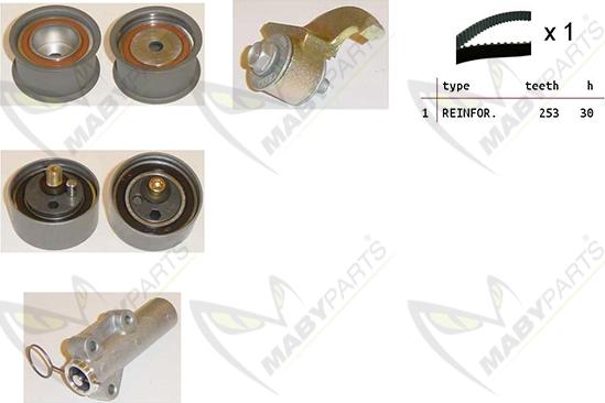 Mabyparts OBK010428 - Комплект зубчатого ремня ГРМ autospares.lv