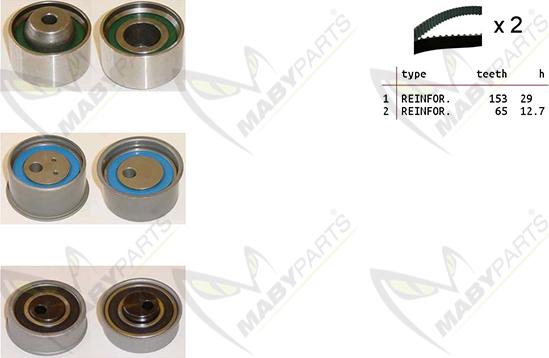 Mabyparts OBK010476 - Комплект зубчатого ремня ГРМ autospares.lv