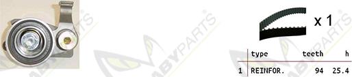 Mabyparts OBK010477 - Комплект зубчатого ремня ГРМ autospares.lv