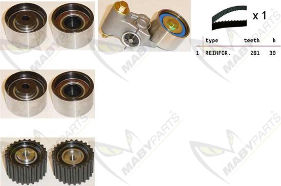 Mabyparts OBK010506 - Комплект зубчатого ремня ГРМ autospares.lv