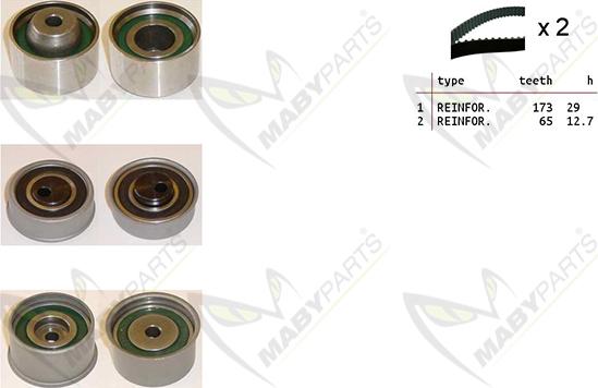 Mabyparts OBK010515 - Комплект зубчатого ремня ГРМ autospares.lv