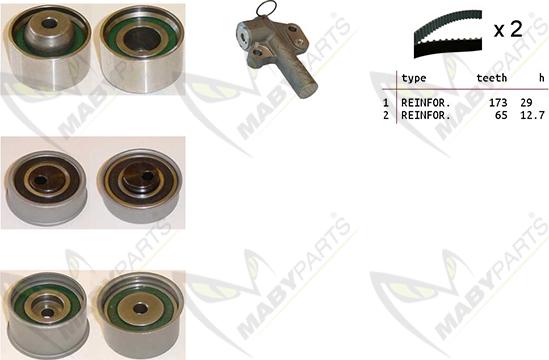 Mabyparts OBK010518 - Комплект зубчатого ремня ГРМ autospares.lv