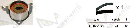 Mabyparts OBK010512 - Комплект зубчатого ремня ГРМ autospares.lv