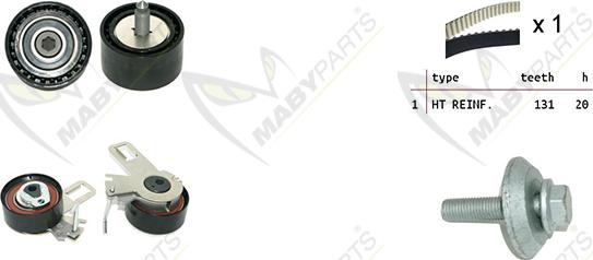 Mabyparts OBK010530 - Комплект зубчатого ремня ГРМ autospares.lv