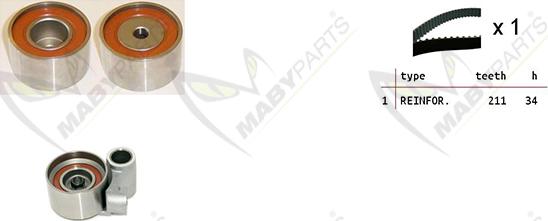 Mabyparts OBK010528 - Комплект зубчатого ремня ГРМ autospares.lv