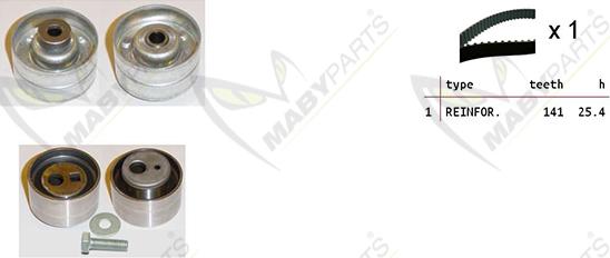 Mabyparts OBK010094 - Комплект зубчатого ремня ГРМ autospares.lv