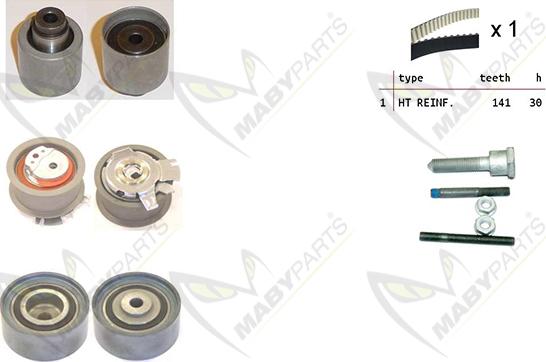 Mabyparts OBK010092 - Комплект зубчатого ремня ГРМ autospares.lv