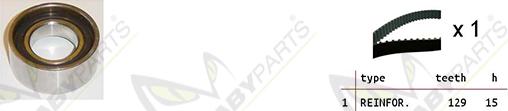 Mabyparts OBK010042 - Комплект зубчатого ремня ГРМ autospares.lv