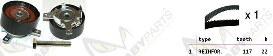 Mabyparts OBK010050 - Комплект зубчатого ремня ГРМ autospares.lv