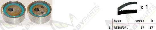 Mabyparts OBK010066 - Комплект зубчатого ремня ГРМ autospares.lv